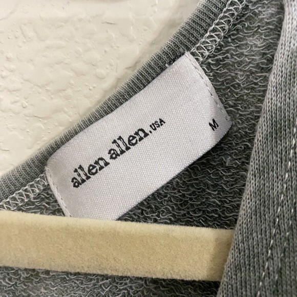 Allen Allen Usan Womens Cardigan Size M Green Open Front Pockets YF11635 - Picture 4 of 6